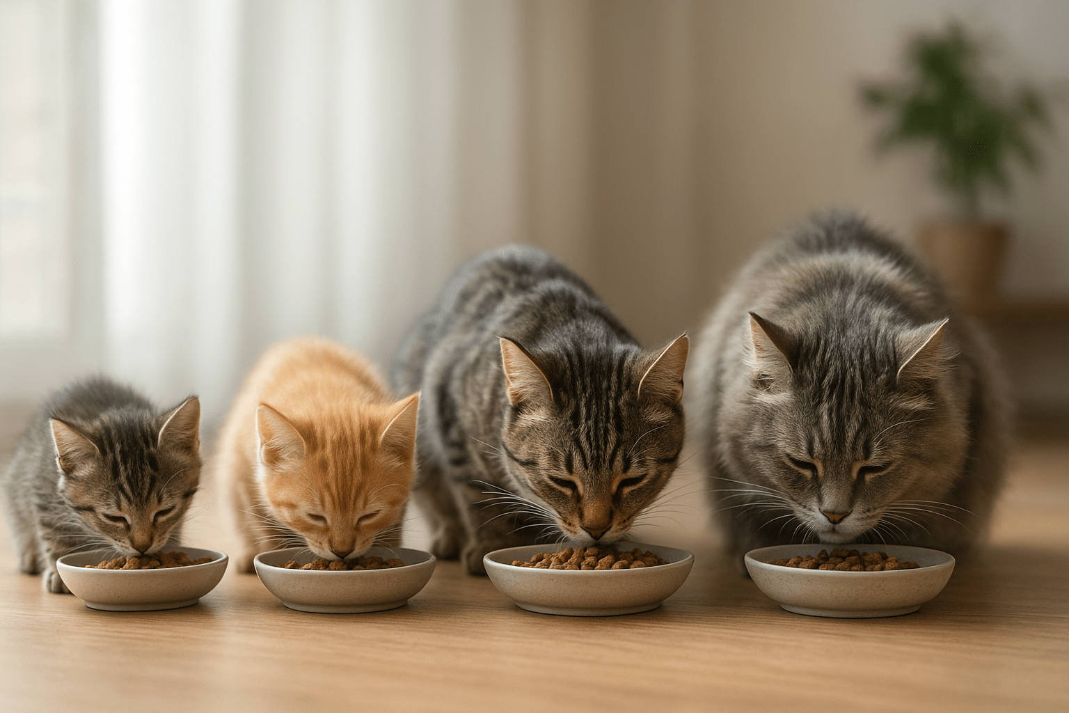 Macska etetés életkor szerint: kölyöktől seniorig