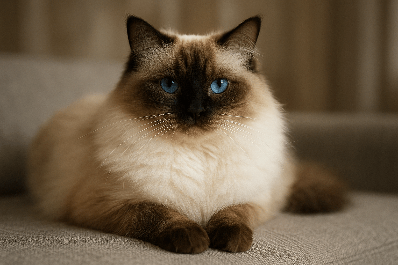Macska ragdoll fajta: ragaszkodó és nyugodt cicák