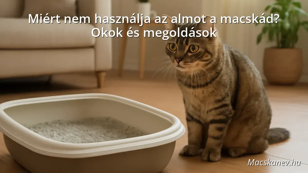 Macska nézi az alomtálcát, nem használja