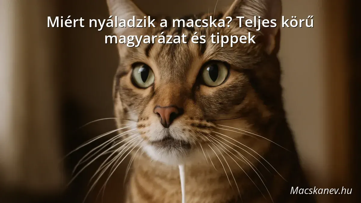Close-up of a domestic cat drooling slightly